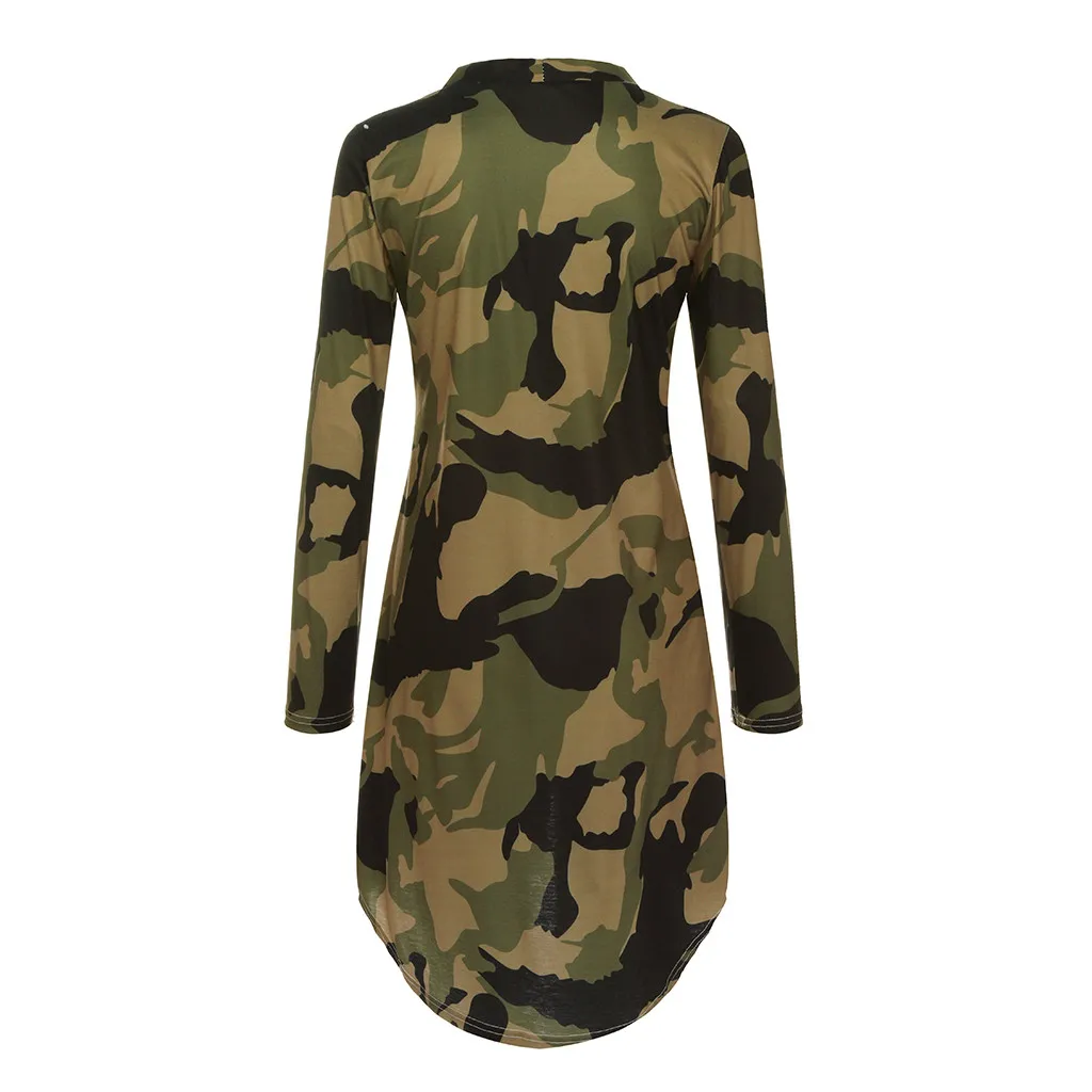 Женский длинный кардиган камуфляжная верхняя одежда с длинным рукавом на весну и