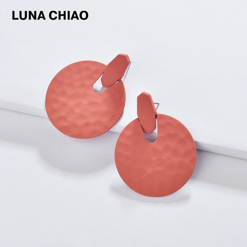 Модные женские серьги LUNA CHIAO популярные матовые с лакированным покрытием в виде