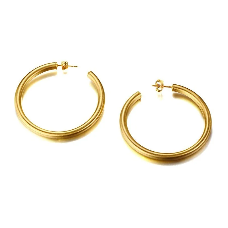 Классические Золотые серьги кольца Стелла из нержавеющей стали для женщин Patently