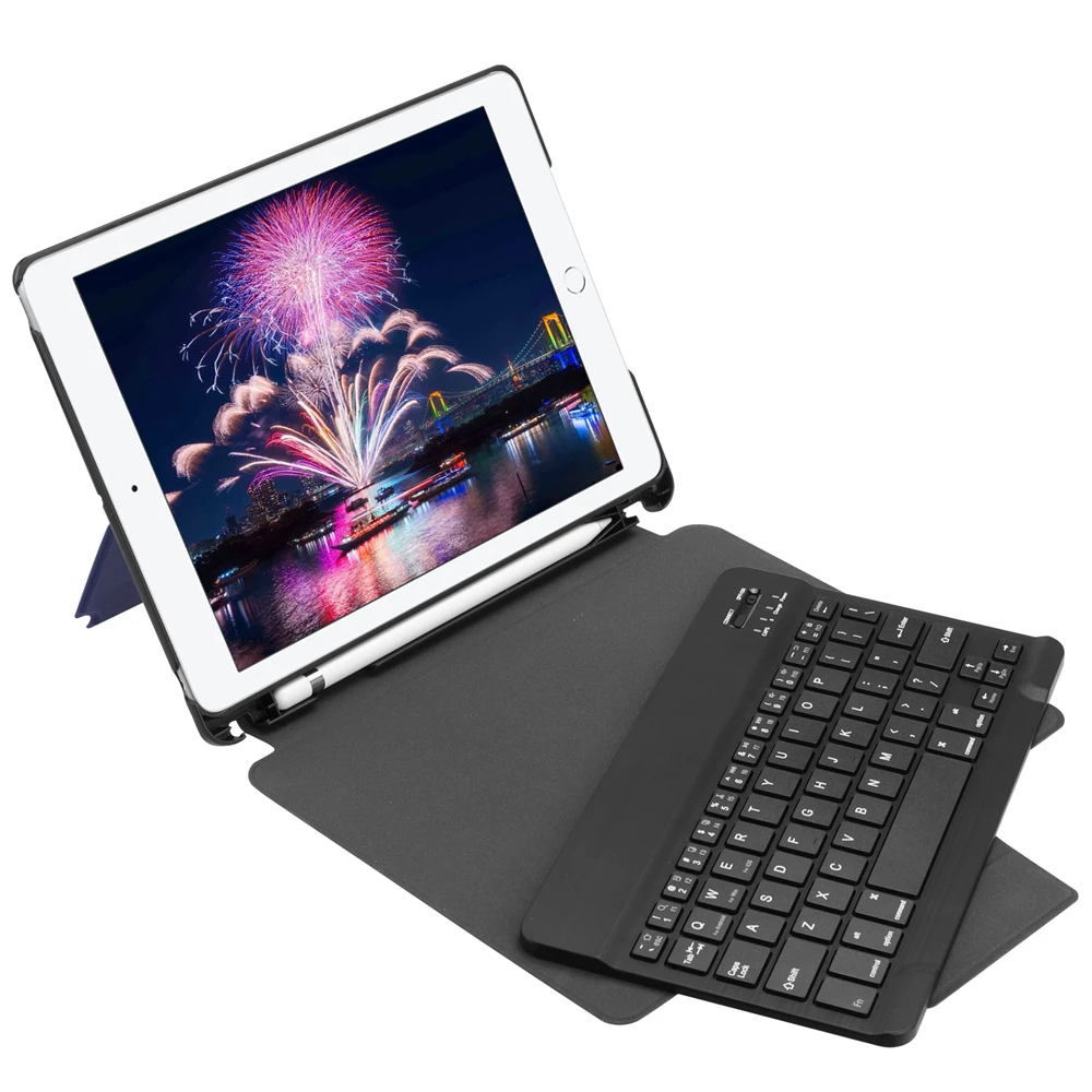 Чехол Kemile для Ipad 2018 беспроводная клавиатура с Bluetooth 3 0 автоматический режим сна