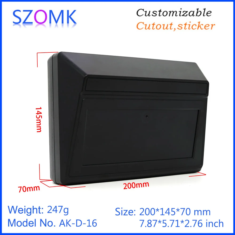 10 шт. 200*145*70 мм горячая продажа пластиковая коробка для электроники, печатные платы, корпус для инструментов для источника питания SZOMK проект.