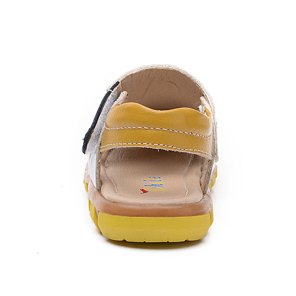 Летняя детская обувь из натуральной кожи для мальчиков мягкие открытые сандалии