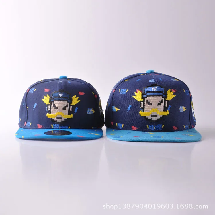 New Product Parent-child cap Korean Pattern Children Hats Baseball Cap Flat Hat Cartoon Robot Sun | Аксессуары для одежды