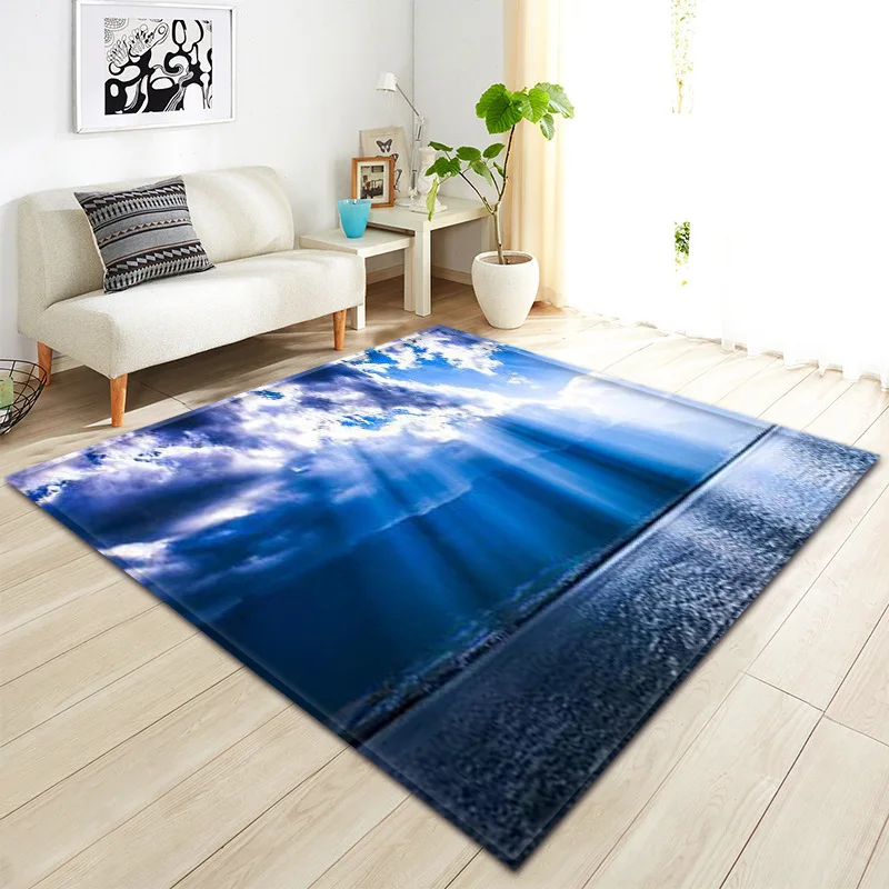 

Romantic Confession Rugs Valentine's Surprise Bedroom Decor Floor Mats Living Room Soft Flannel Blue Heart Carpets and Rugs