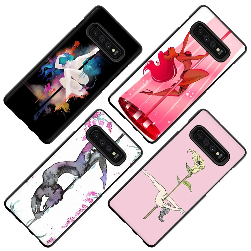 Полюс Танцы танцы Фитнес силиконовый чехол для телефона для samsung S6 S7 край S7 S8 S9 S10 плюс S10e Note 8, 9, 10, M10 M20 M30 M40