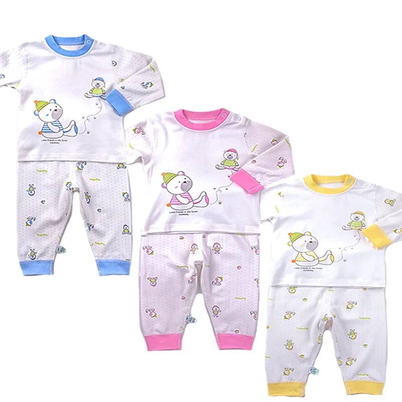 1 шт. 100% Хлопок высокого качества костюм детская одежда мальчик девочка длинные