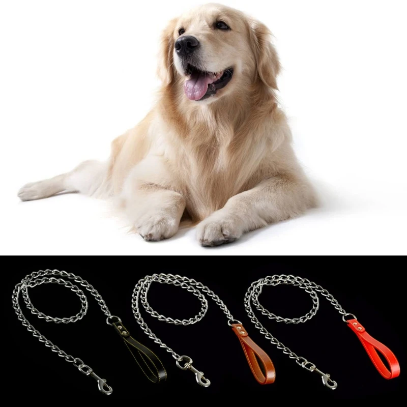 Поводок для собак сверхпрочная защита от укусов тренировочный поводок с кожаной