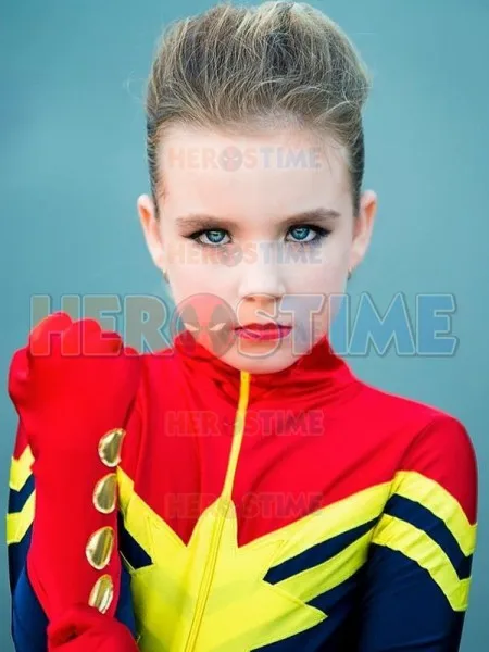 Детские Костюмы супергероев Ms Marvel Carol Danvers костюм супергероя для девочек на