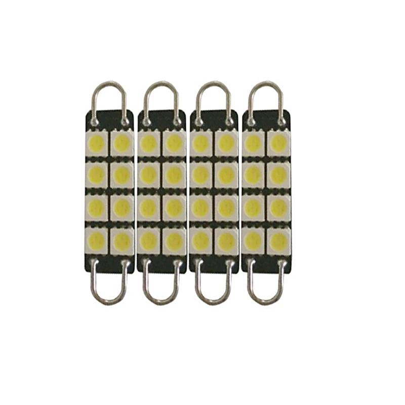 KEYECU 2 шт. 12 в белый 6000 К 44 мм 8SMD 5050 гирлянда Купол Карта Интерьер светодиодные