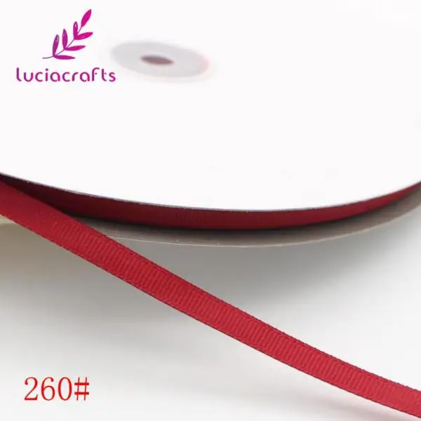 Lucia Crafts 1 Катушка/партия(100 ярдов) 6 мм многоцветные корсажные ленты для шитья, ленты для рукоделия, украшения для свадебной вечеринки U0202 - Цвет: color 260 Dark Red