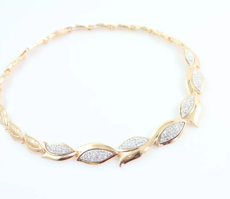 Модные женские вечерние комплекты ювелирных изделий из бисера золотого цвета в