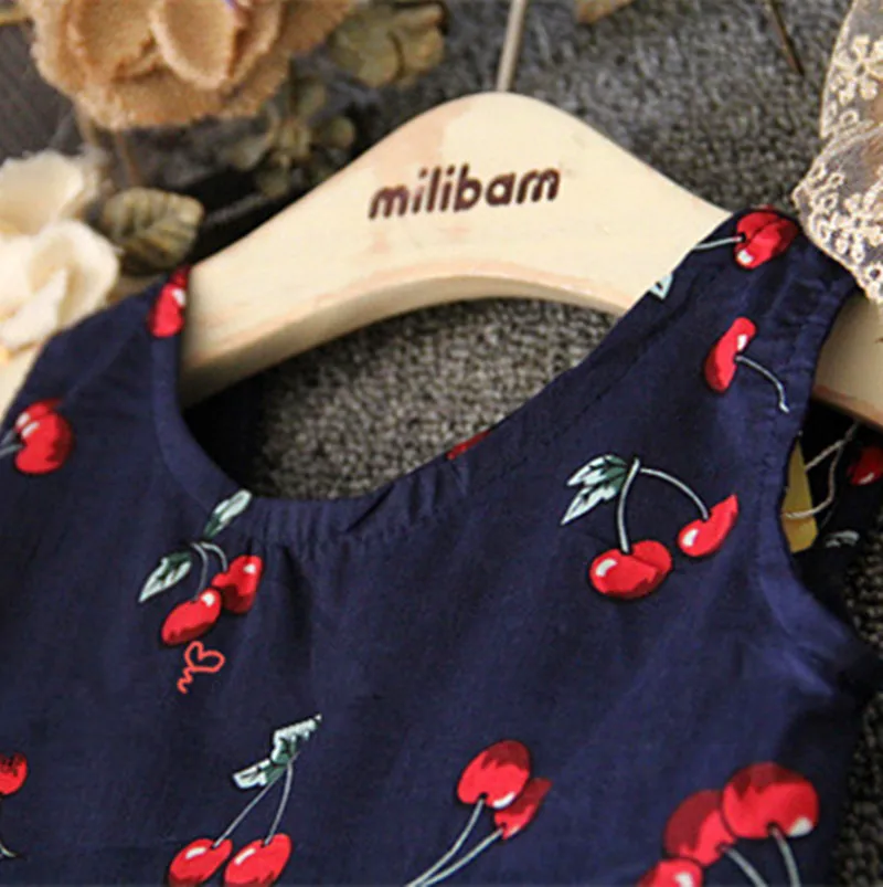 Девочка Летнее Платье Дети Подростки Рукавов Печати Шаблон Хлопка Платья Одежда