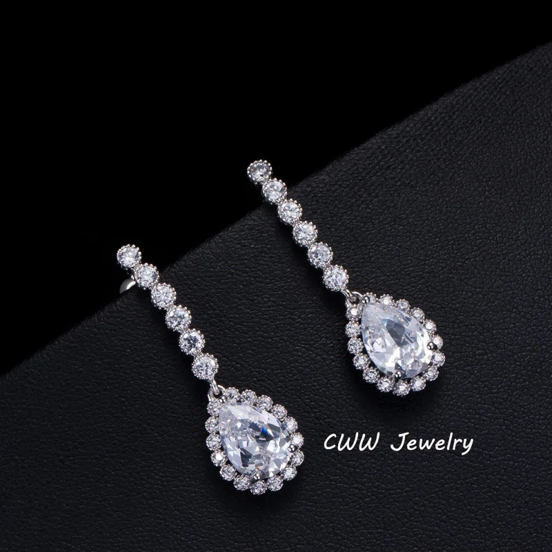 Cwwzircon модные ювелирные изделия 2019 белый золотой цвет круглый кубический цирконий