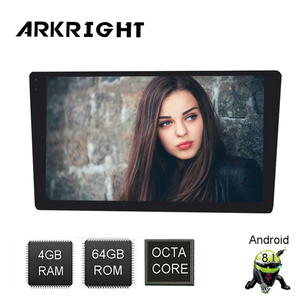 Автомобильный радиоприемник/система ARKRIGHT 9 'ƈ Din IPS GPS Android 8 1 мультимедийный