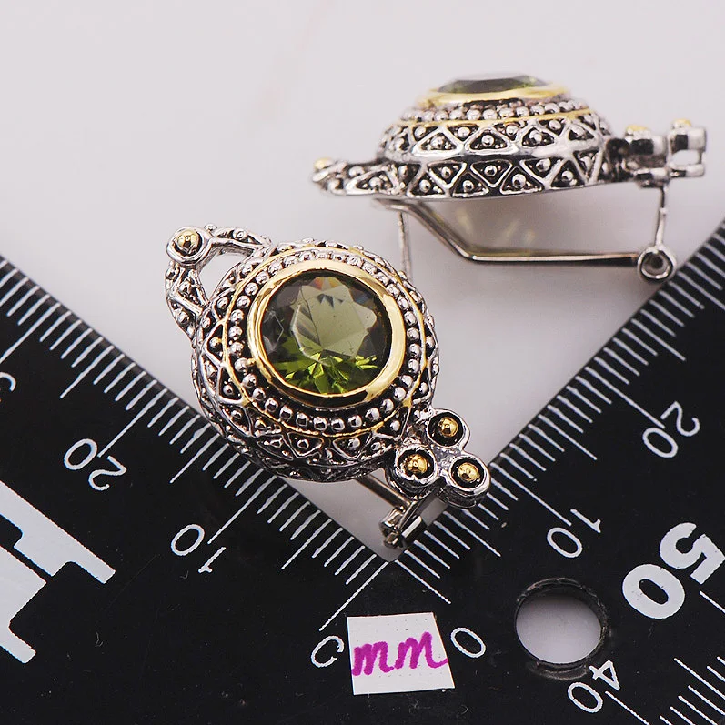 Женские серьги из серебра с искусственным изумрудом|silver crystal earrings|crystal earrings925 sterling