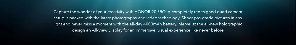 Honor 20 pro мобильный телефон полный экран AI камера Восьмиядерный отпечатков пальцев ID NFC android 9