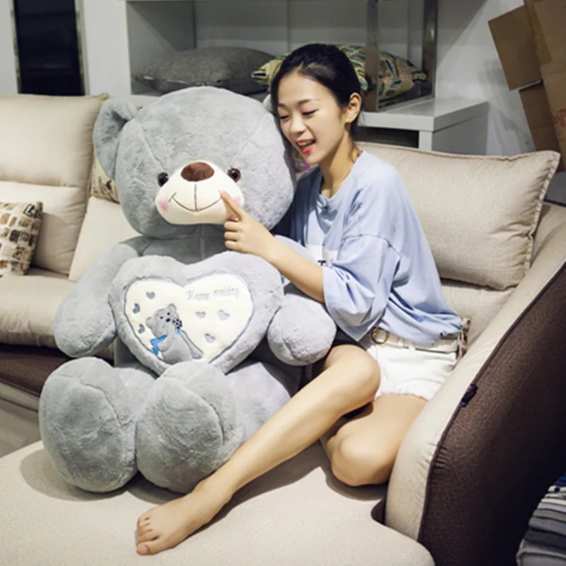 1 шт. 70 см милый медведь с сердцем кукла большой размер плюшевые игрушки мягкие