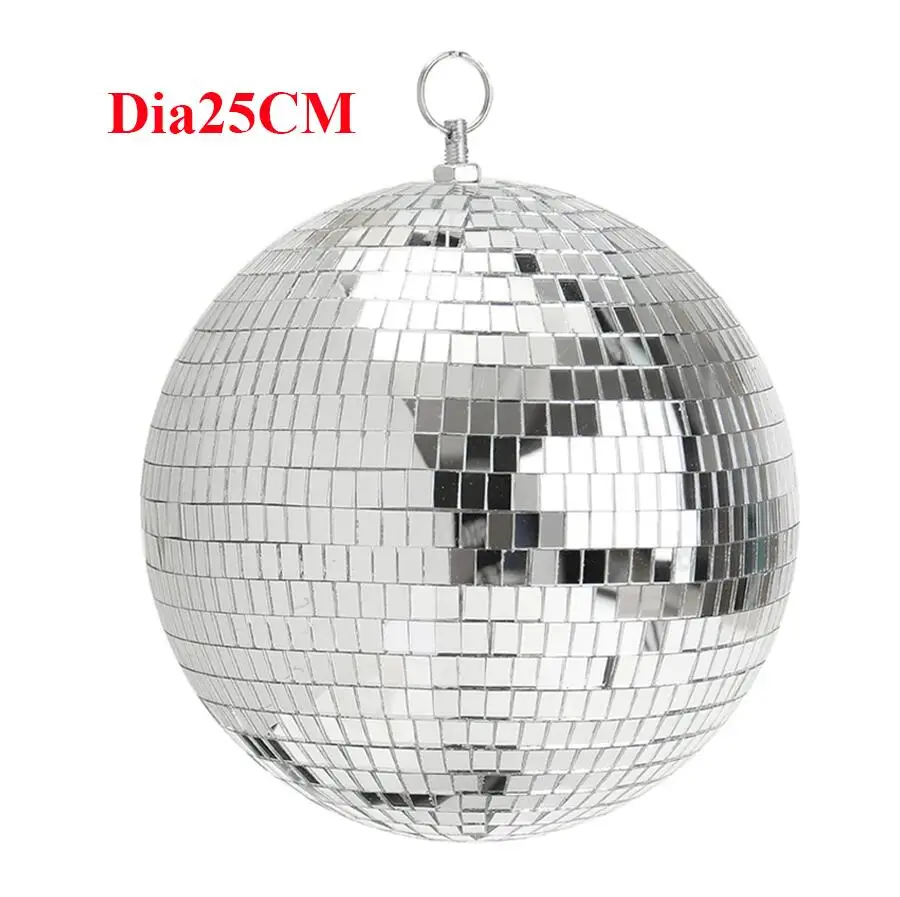 Thrisdar Dia15CM 20 см 25 см 30 см вращающийся отражающий стеклянный зеркальный диско-шар для дома, вечерние, свадебные, диско-DJ сценический светильник - Цвет: Diameter 25CM Ball