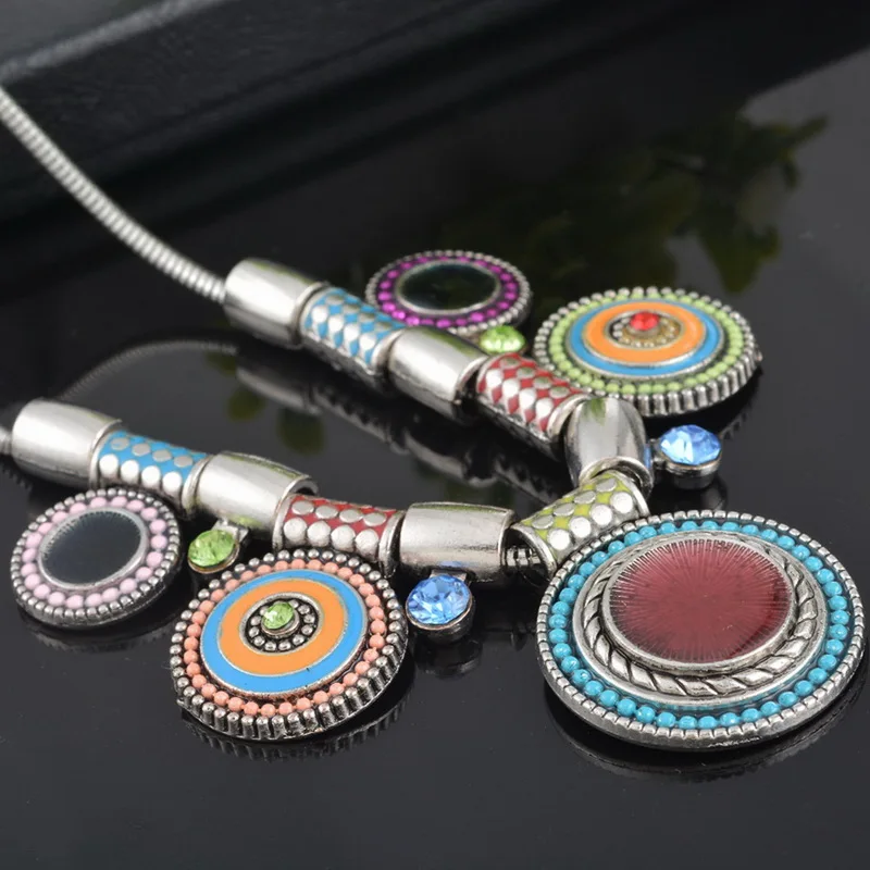 MJARTORIA Ретро Богемия Стиль Сплав инкрустация Макси женское ожерелье бохо