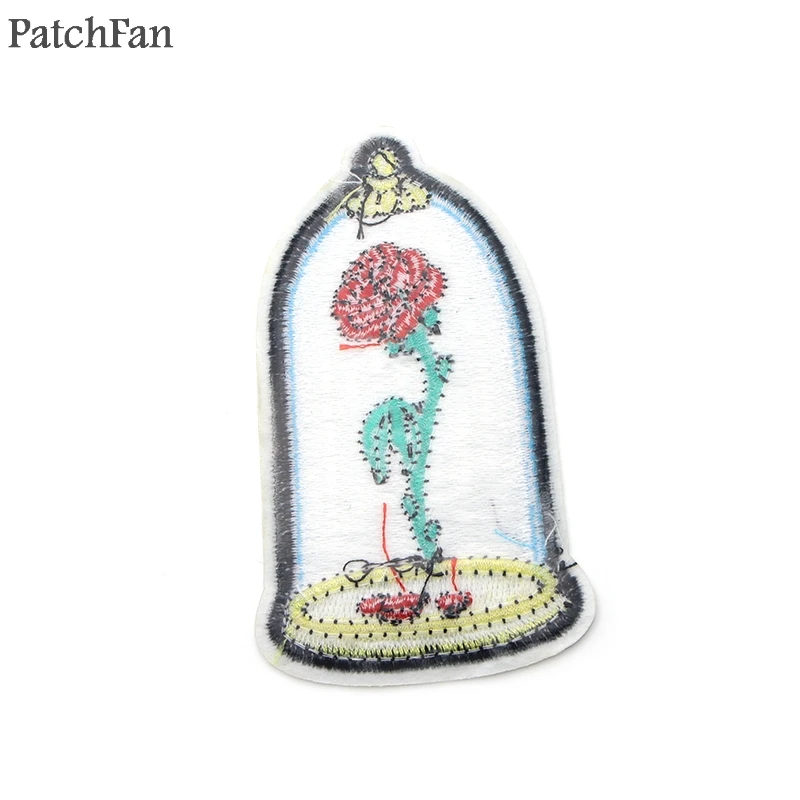 Patchfan красота и чудовище настоящая любовь Роза аппликация нашивки наклейки рубашка сумка Джерси одежда para значки железная футболка A0945
