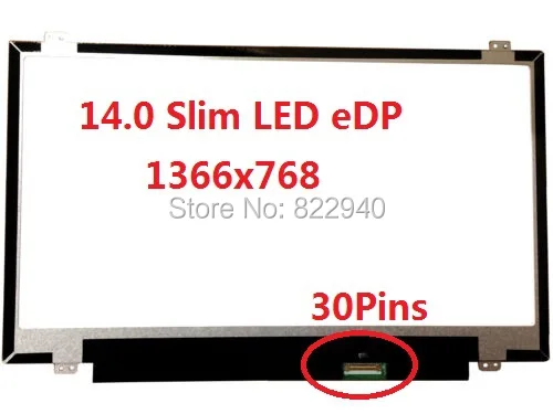 ЖК экран для ноутбука Dell Alienware 14 P39G тонкий светодиодный дисплей eDP 30 контактов