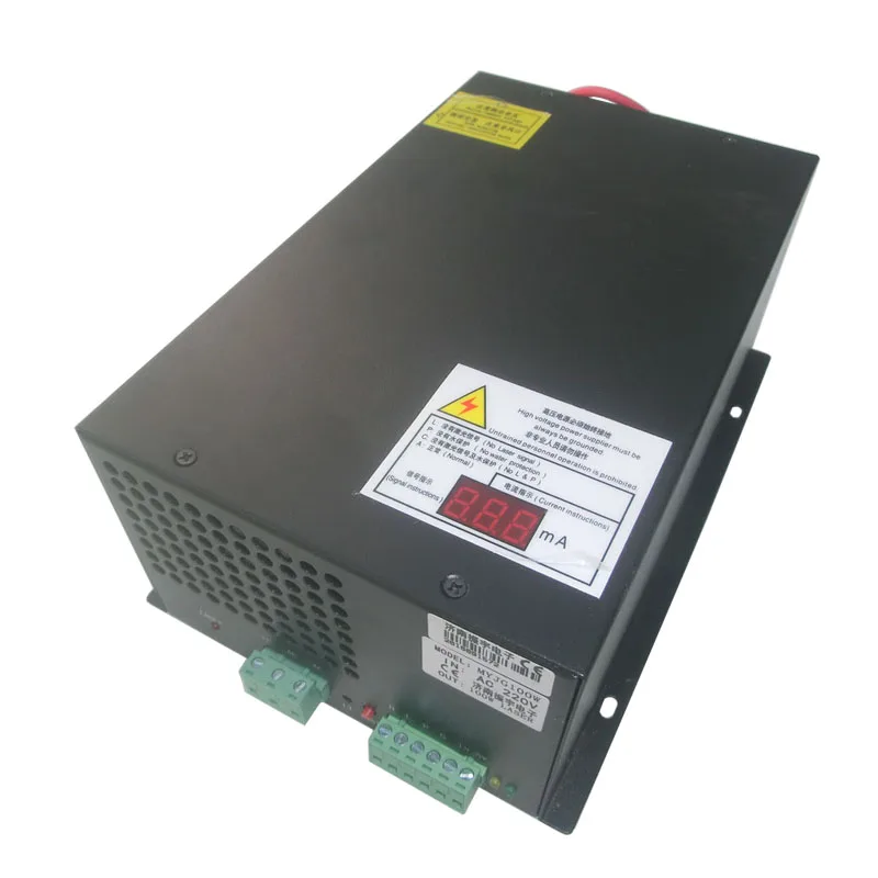 Лазерный блок питания MYJG100W 80 Вт 100 CO2 с измерителем валюты отображающий валюту мА