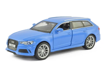 1:32 Масштаб Audi RS6 Quattro литье под давлением сплав металла роскошная модель автомобиля оттягивающийся автомобиль для детей игрушки с коллекцией - Цвет: Синий