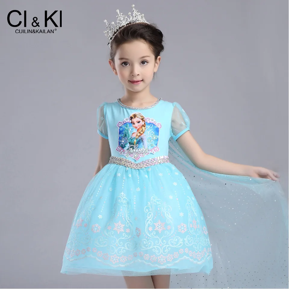 CuilinKailan платье disfraz Анна Эльза Принцесса София infantil fever Детский костюм vestido