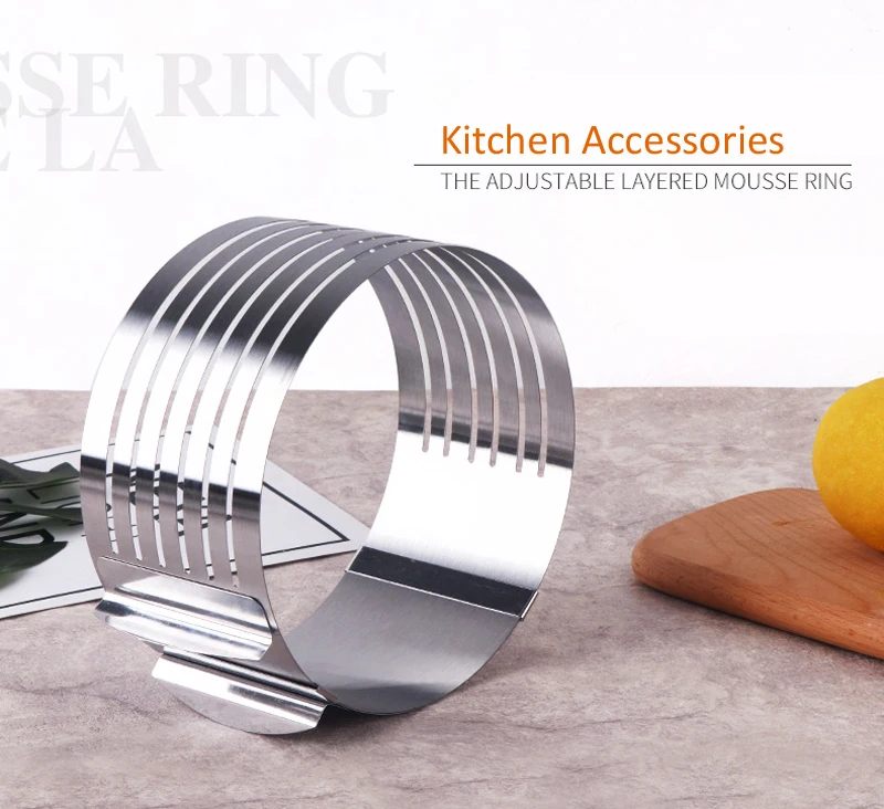 Выдвижной круг из нержавеющей стали муссовый торт слайсер формы режущие