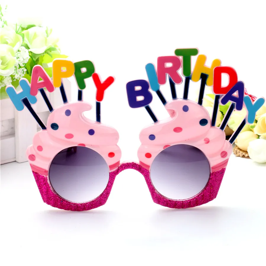 Карнавальные очки для дня рождения в виде двух порций мороженого с надписью.|glasses
