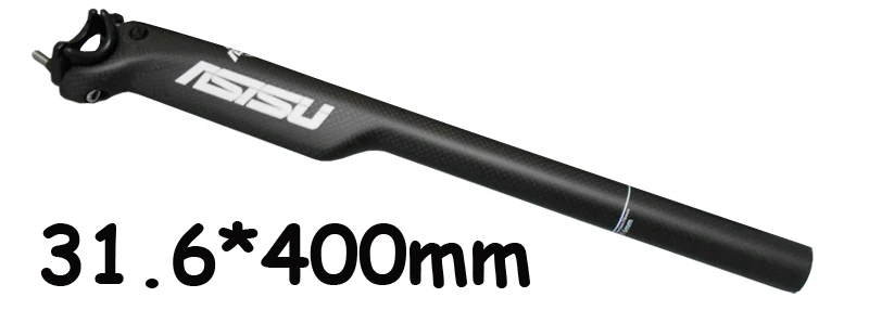 M Углеродного волокна MTB дорожный велосипед стойка для велосипедного сиденья части трубы 27,2 30,8 31,6*400/350 мм уменьшающее сопротивление Подседельный штырь труба из углеродистого волокна 3 k матовое покрытие - Цвет: M
