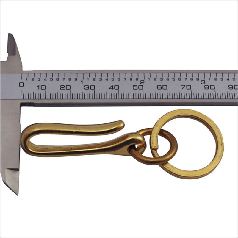 Брелок для ключей мужской из чистой латуни ручной работы прочный и долговечный|key