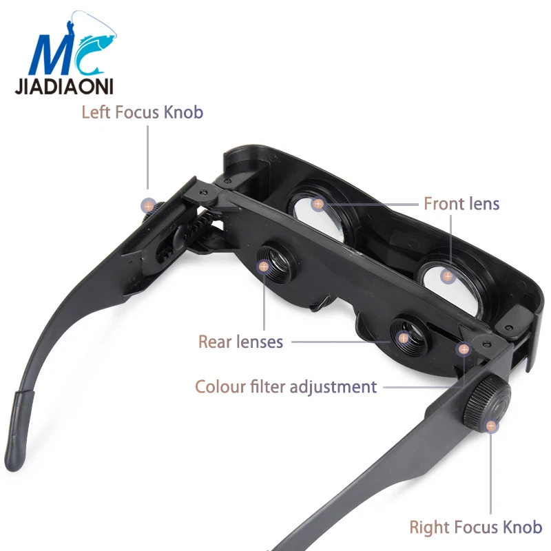 JIADIAONIFishing Magnifier Glasses Black Fishing Eyewear Special Telescope Folding Accessories Brand Design | Спорт и развлечения