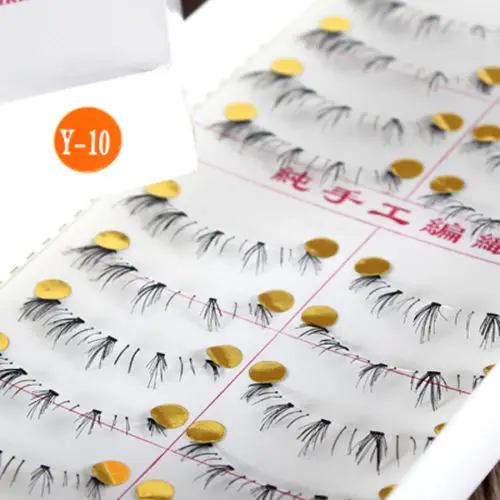 10 пар черные натуральные накладные ресницы снизу инструменты для макияжа|makeup table