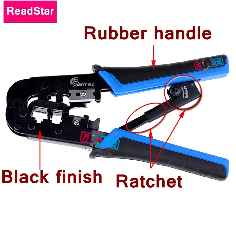 ReadStar SUNKIT SK-868DR dual functional Cable crimper Crimping tool 8p 6p RJ45 RJ11 Plug Networking telephone cable making
