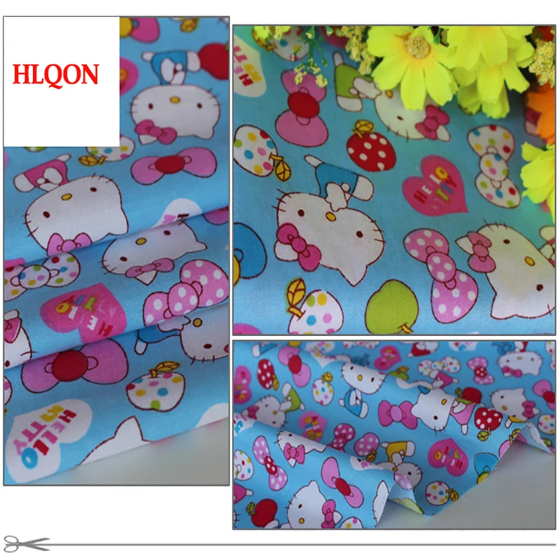 Новое поступление 100% хлопок милая ткань с принтом кота для шитья одеял платья