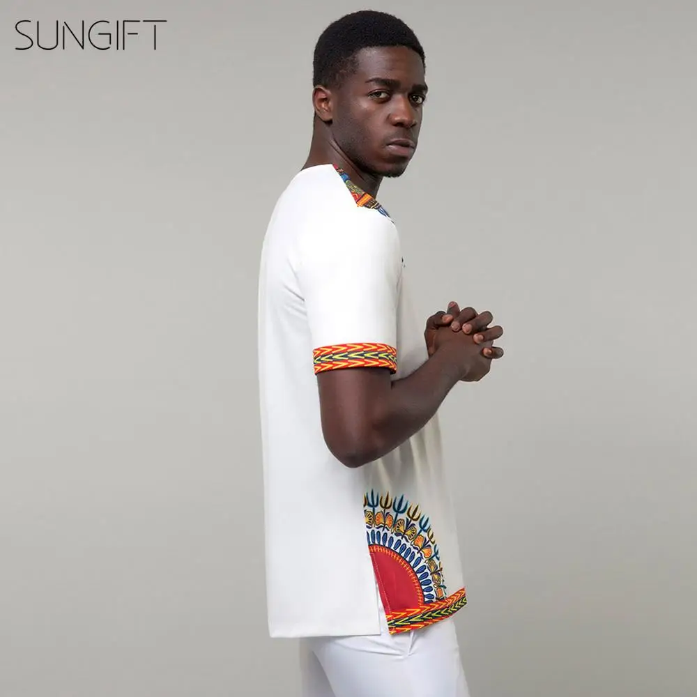 Мужская футболка с коротким рукавом SUNGIFT Классическая в африканском стиле