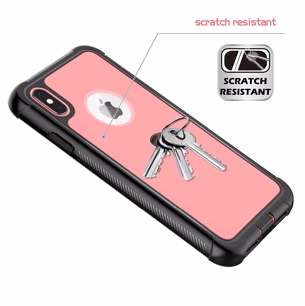 Полноразмерный прочный Чехол со встроенным защитным экраном для iPhone Xs тонкий