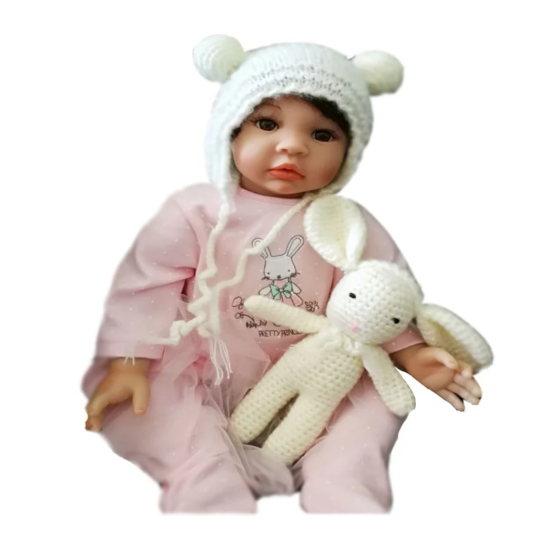 NPK Кукла Reborn baby DOLL Реалистичная младенец boneca menina силиконовая девочка 22 дюймов милый прекрасный Рождественский подарок игрушки подарок