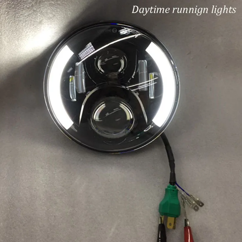 7 дюймов harley мотоцикл светодиодный проектор фары для Harley Touring Высокий/Низкий DRL led H4 7 ''налобный фонарь