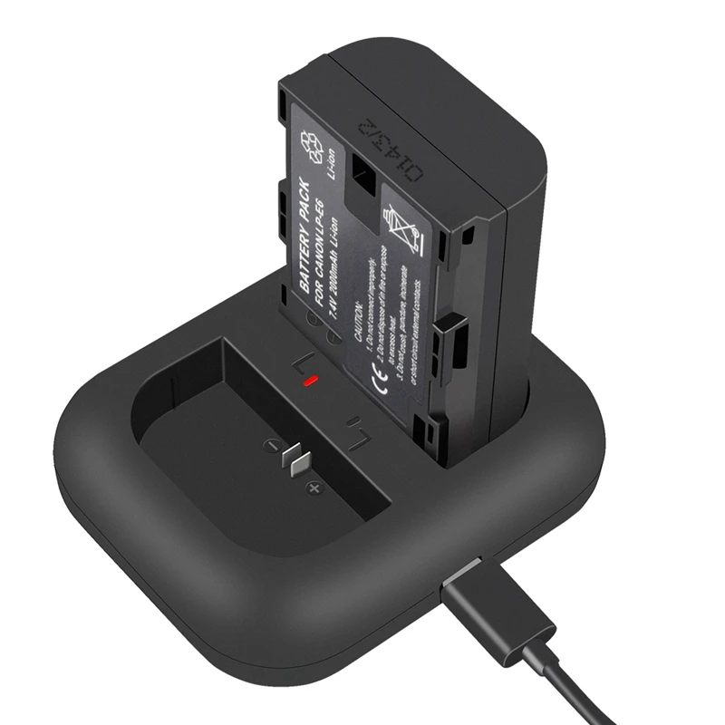 ABGN Hot-LP-E6 LP E6 LP-E6N Battery Japan Sanyo Cell+Led Dual USB Charger For Canon EOS 6D 7D 5DS 5DSR 5D Mark II 60D 60Da | Электроника