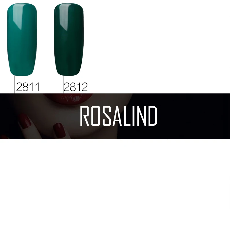 Гель лак для ногтей ROSALIND 1S зеленый однотонный 10 мл полупрозрачный Перманентный