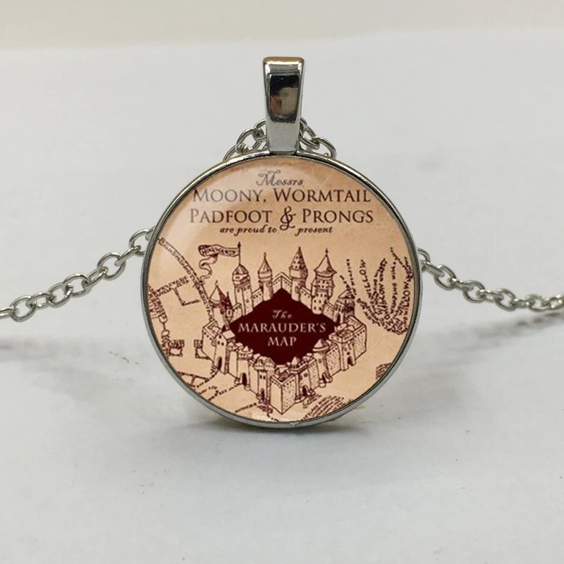 Новые винтажные Мародеры Карта Кабошон стеклянный кулон ожерелье подарки для