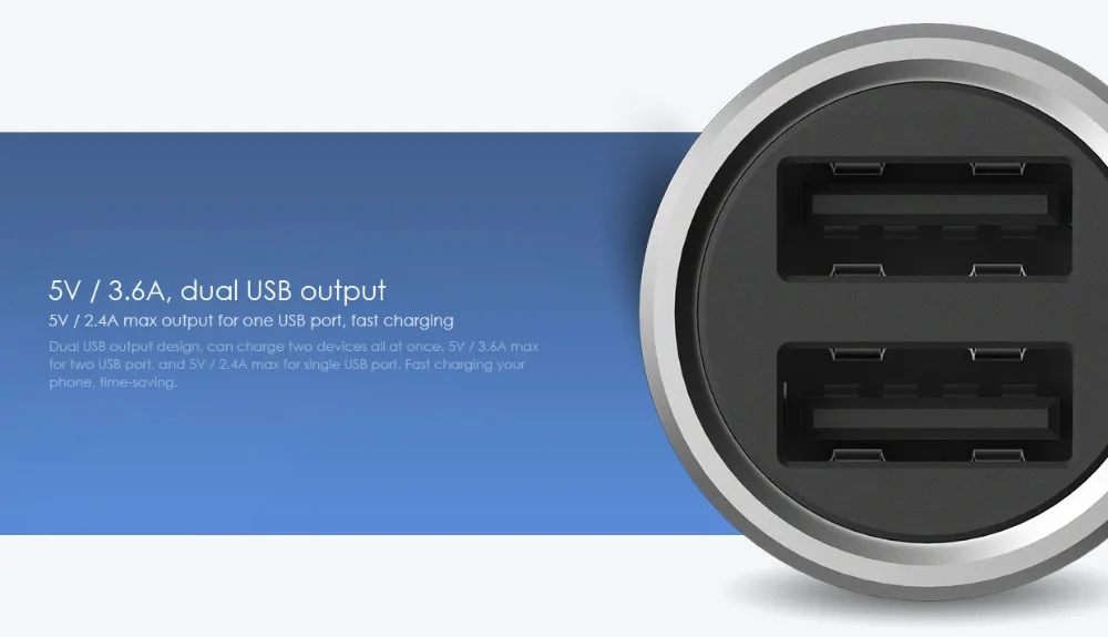 Оригинальное автомобильное зарядное устройство Xiao mi с двумя usb-портами для быстрой зарядки QC3.0 универсальное автомобильное зарядное устройство mi с магнитным кабелем для большинства телефонов
