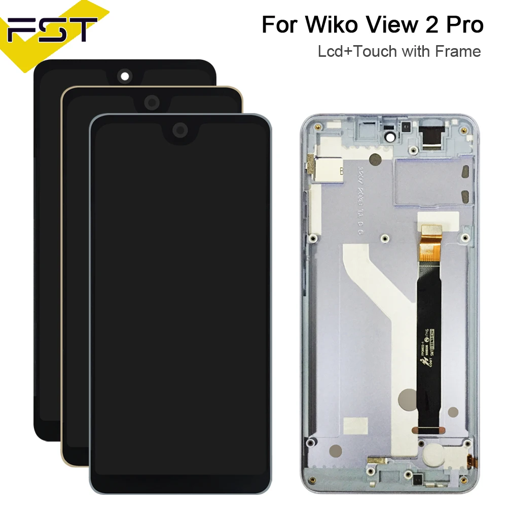 6 0 ''для Wiko View 2 Pro ЖК дисплей + сенсорный экран дигитайзер с рамкой для датчик