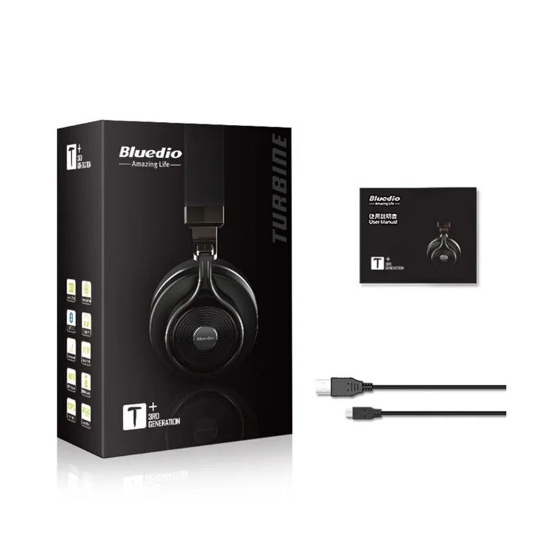 Оригинальные Bluedio T3 Plus T + 3 беспроводные Bluetooth наушники/гарнитура с микрофоном