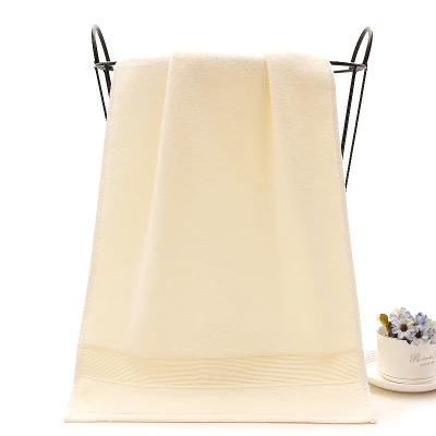 Beige Роскошное махровое Хлопковое полотенце с вышивкой в виде якоря для душа, стильное банное полотенце с вышивкой для мужчин и женщин, подарки на свадьбу - Цвет: Beige