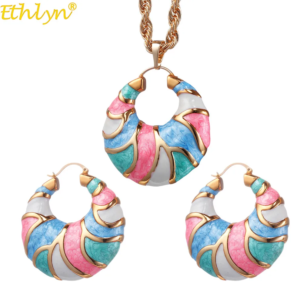 Ethlyn Нигерия/Ангола новые модные Ювелирные наборы этнические серьги