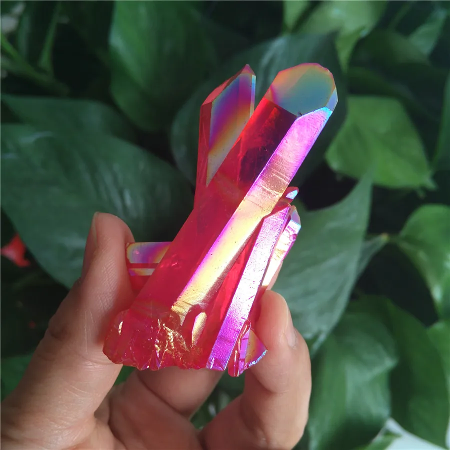 Радужный титановый кластер с кристаллами Aura кварц Crystal Восстанавливающий и