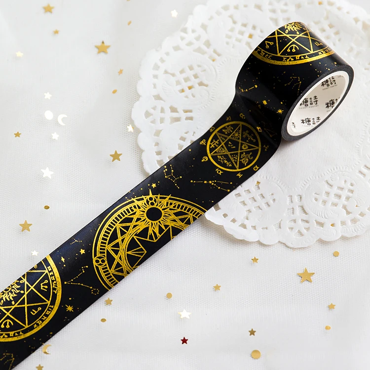 M0074 XinPan 3cm 1 шт. DIY японский бумажный скотч с черным кружевом для девочек декоративные клейкие ленты маскирующая Лента наклейки Размер 7 м - Цвет: M0074 XinPan 3cm
